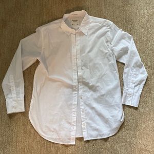 White Abercrombie and fitch oversized button up